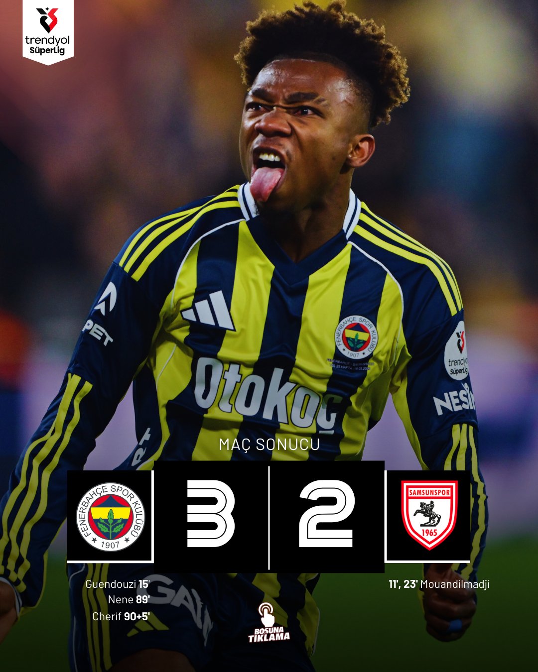 Fenerbahçe S.K. Kadıköy’de Kazandı: 3-2