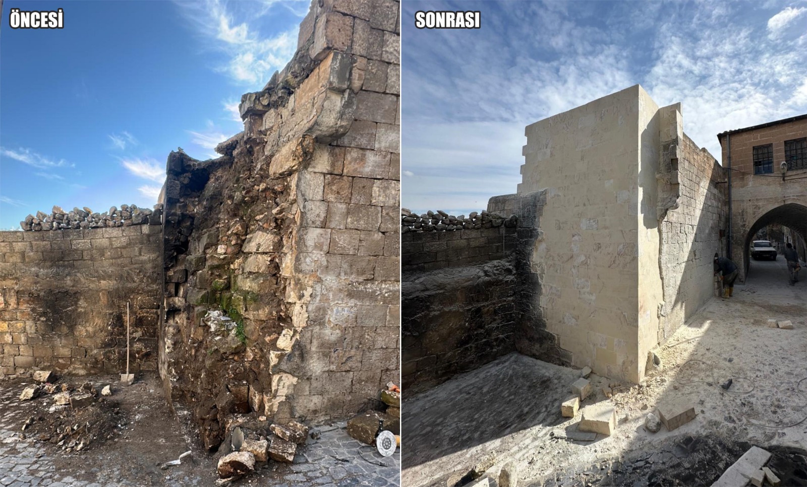ŞANLIURFA’DA DEPREM SONRASI TARİHİ SOKAKLAR YENİLENİYOR