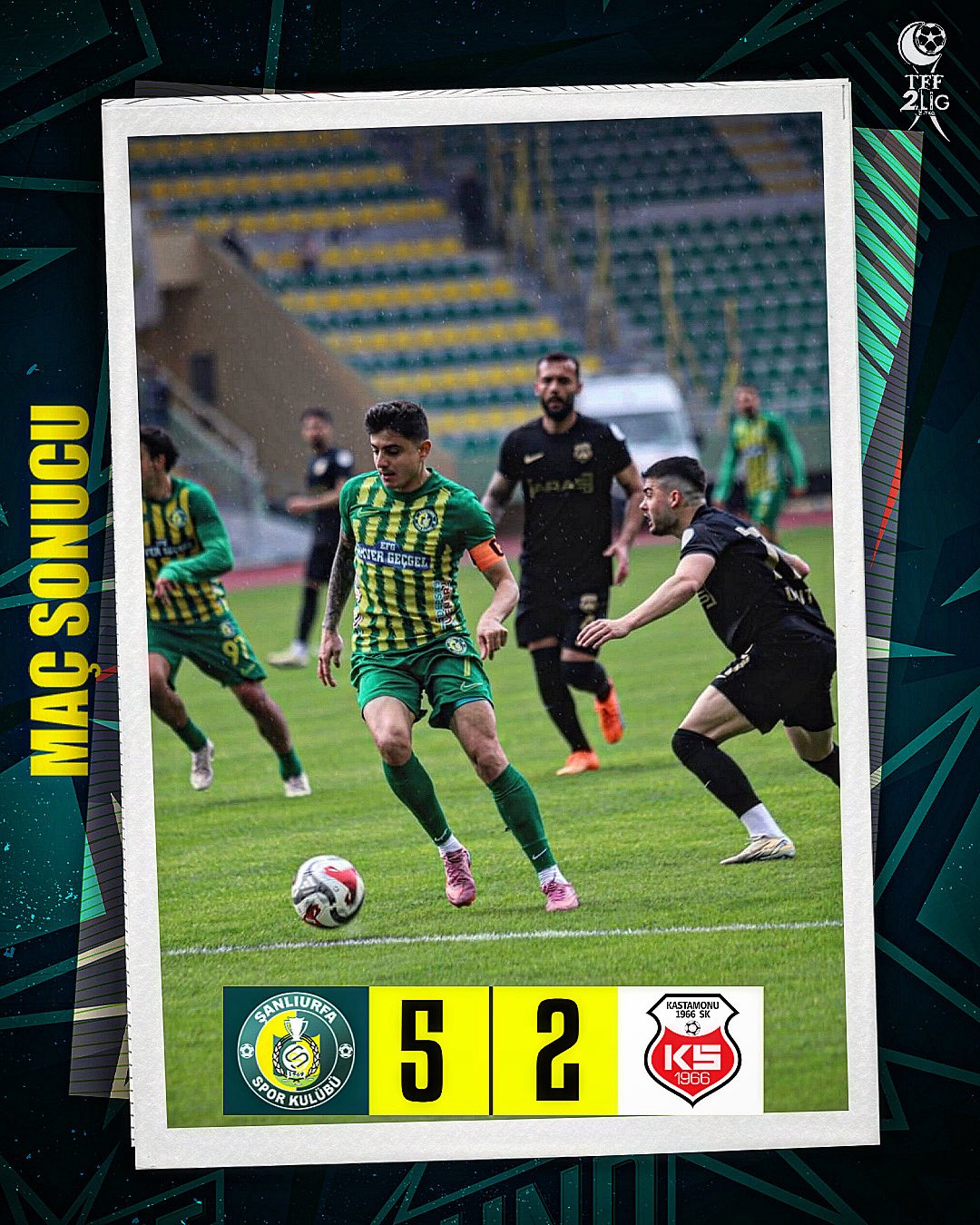 Şanlıurfaspor’dan Gol Yağmuru: Kastamonuspor’a 5-2’lik Farklı Tarife